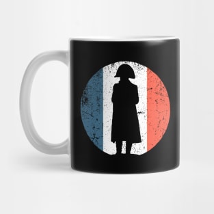 Napoleon Bonaparte - French Flag Silhouette Mug